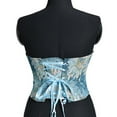 thumbnail image 5 of FAKKDUK Women's Spaghetti Straps Corset Satin Square Neck Vintage Boned Bustier Corsets for Women Corset Top Womens Renaissance Bustier Corset Lace Up Vintage Boned Dresses, Blue&XL, 5 of 5