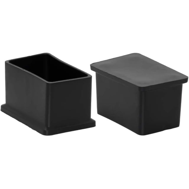 8 paquetes de tapas rectangulares WEIHJMXG para patas de silla de PVC que no dejan marcas 30 mm x 50 mm