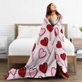 thumbnail image 5 of ZNDUO Red Pink Hearts Lollipop Pattern Throw Blanket, Lightweight Cozy Soft Throw Blanket for Couch, 40"x30" Throw Blankets for Bed, 5 of 8