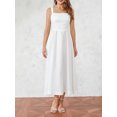 thumbnail image 2 of ZAXARRA Robe Classique pour Femmes, Robe Longue d'Été Sans Manches Dos Nu à Nouer pour Fête, 2 of 9