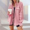 thumbnail image 2 of Bolsillos Chaqueta casual Mujer básica Camisas de punto tipo gofre Traje de vacaciones de manga larga, 2 of 9