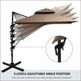 thumbnail image 6 of Patio Umbrella | 10ft Offset Cantilever Outdoor Umbrella, 360 Rotation, Easy Tilt, Cross Base Cover | Brown | Square, 6 of 11