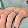 thumbnail image 3 of 81stgeneration Women's 999 Fine Silver Karen Hill Tribe Intertwined Cable Rope Adjustable Ring, 3 of 5