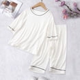 thumbnail image 2 of FYDUU Toddler Boys Sleepwear Pajama Set Summer Kids Comfortable Short Sleeve Homewear Loungewear For Children Soft Breathable Outfit Cute Kids Clothes 3-4 Years, 2 of 3
