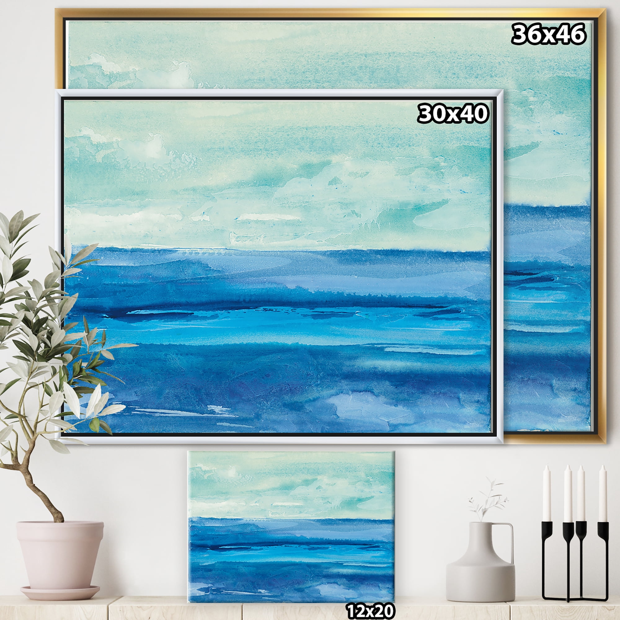 Designart ' Out to Sea ' Nautical & Beach Framed Canvas