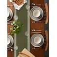 thumbnail image 2 of Olive Green Greek Key Table Runner 48 Inches, Geometric Greece Ancient Farmhouse Geo Bed Runner Dresser Scarves Tabletop for Indoor Outdoor Parties/Ceremony/Banquet, 13" x 48", 2 of 8