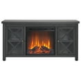 thumbnail image 5 of Evelyn&Zoe Colton Rectangular TV Stand with Log Fireplace for TV's up to 55" in Charcoal Gray, 5 of 13
