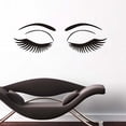 thumbnail image 1 of Adhesivos de pared de PVC para ojos cerrados, minimalistas, pestañas y cejas, 1 of 2