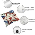 thumbnail image 6 of nygtbtfer 4th of July Throw Pillow Set of 2, Patriotic Stars Faith Family Freedom God Bless America Striped Decorative Farmhouse Decoration for Home  White, 6 of 7