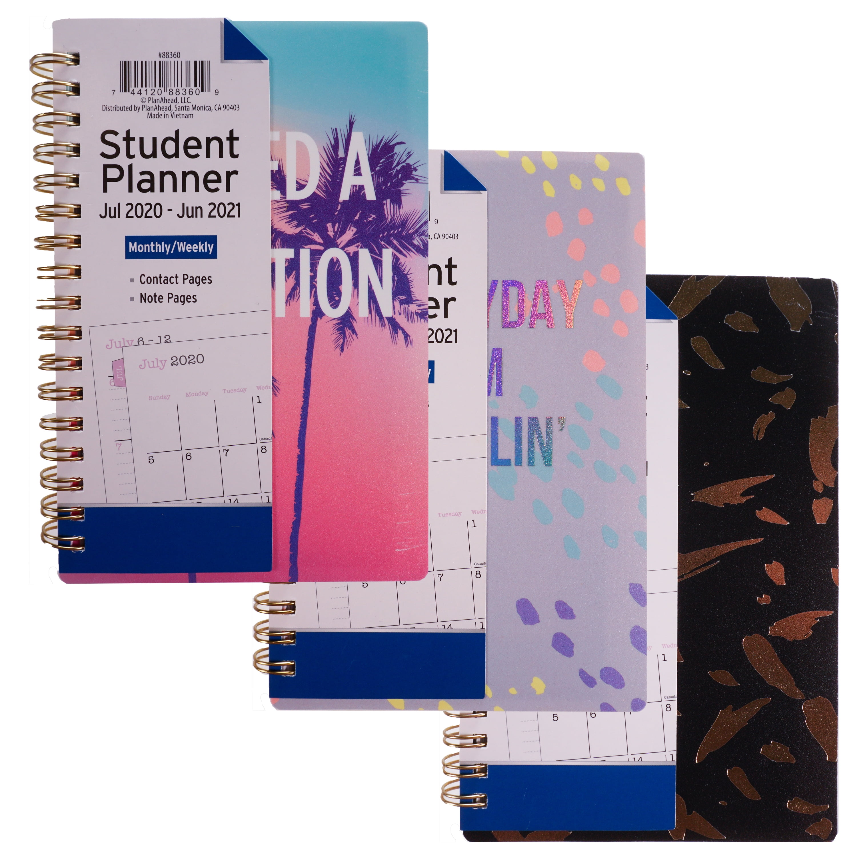 Planahead Academic Planner July 2020 June 2021 Monthly Weekly 4 X 6 25 Walmart Com Walmart Com planahead 2021 2022 spiral academic calendar