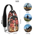 thumbnail image 2 of Gothic Celestial Sling Backpack with Dark Sun and Moon Art, Lightweight Travel Daypack Featuring Astronomical Map Pattern, Adjustable Strap for Students and Travelers, 2 of 6