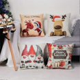 thumbnail image 2 of Set Of 4 Christmas Pillow Cover Cotton Linen Decorative Print Christmas Tree,christmas Deer,santa Cl, 2 of 5