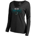 thumbnail image 2 of Women's Black San Jose Sharks Iconic Collection We Are Long Sleeve V-Neck T-Shirt, 2 of 3