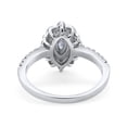 thumbnail image 3 of Art Deco Marquise Wedding Ring Simulated CZ 925 Sterling Silver Size 5, 3 of 5