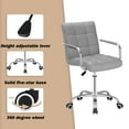 thumbnail image 4 of Furmax Mid-Back Office Chair Ribbed PU Leather Executive Chair, Gray, 4 of 7