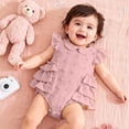 thumbnail image 7 of Kogui Newborn Girl Clothes Bodysuit Baby Girls Short Sleeve Bodysuit Newborn to Infant 0 3 6 9 12 18 24 Months (Pink,6-9 Months), 7 of 7