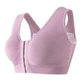 thumbnail image 3 of Everyday Bras for Women Workout for Women Sports Bra Pack of Bras Women Bras Wireless Front Closure plus Size Sports Bras for Women 2x Pack of Bra Womens plus Size Bras High Intensity Purple L, 3 of 5
