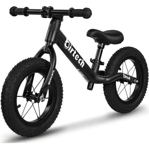 12" Balance Bike for 2, 3, 4, 5 Year Old Boys and Girls, Lightweight Nylon Frame Toddler Training Bike No Pedal Bikes for Kids with Adjustable Seat and Air Tires