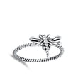 thumbnail image 4 of Oxidized Dragonfly Firefly Ring .925 Sterling Silver Twisted Band Jewelry Female Male Unisex Size 5, 4 of 4