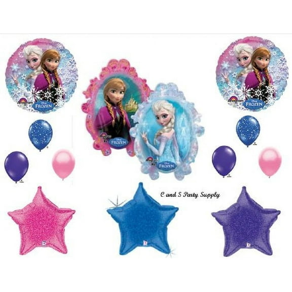 Frozen Disney Movie STARS BIRTHDAY PARTY Balloons Decorations Supplies