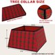 thumbnail image 2 of Collar para árbol de Navidad, tela Blissun, cuadrado, rojo y negro, 2 of 7