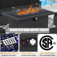 thumbnail image 5 of 8 Piece Patio Furniture Set with 44" Propane Gas Fire Pit Table, Outdoor Sectional Conversation Set Wicker Rattan Sofa Set with Coffee Table, 5 of 7