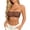 Coffee, variant on Women Seamless Strapless Bandeau Bra, Convertible Wireless Support Bralette, Lightly Padded No- Bra for Backless Dresses & Off-Shoulder White L