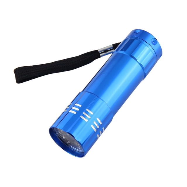 Sywqhk 395nm Ultravioleta 9 LED Linterna Luz de detección portátil Antorcha (Azul) Sywqhk Alta Calidad