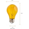 thumbnail image 5 of Sylvania 40302 Yellow Filament A19 Ultra LED Light Bulb, Colored Glass Lamps, 4.5 Watts, for Decorative and Accent Lighting, 5 of 5