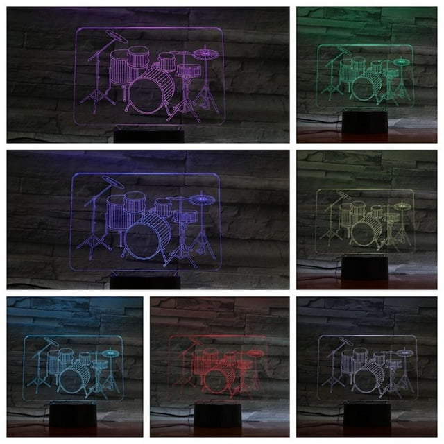 Kit de batería Night Light 3D LED Illusion Lamp con cambio de color