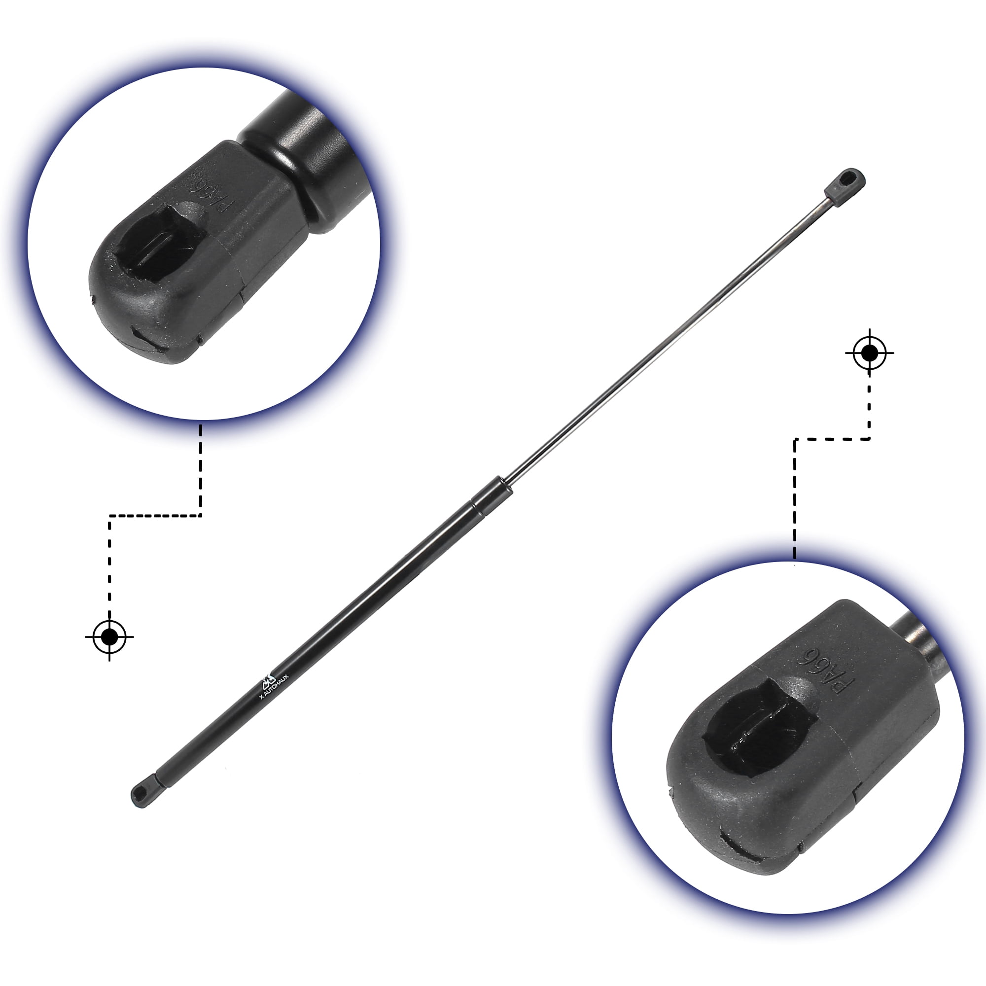 Unique Bargains 2pcs 27inch 45Lbs/200N Lift Supports Struts Shock Gas Spring for Car Black