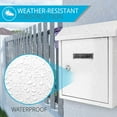 thumbnail image 3 of SereneLife SLMAB01 Indoor Outdoor Wall Mount Locking Mailbox with Window, White, 3 of 7