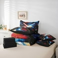 thumbnail image 6 of jejeloiu Lightsaber Fashion Games 7-Piece Twin Bedding Sets,Watercolor Graffiti Art Bedding Comforter Set,Colorful Ink Sheet Sets For Teens,Luxury Bedroom Decor Reversible, 6 of 8
