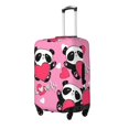 thumbnail image 2 of Balery Panda Heart Valentine Pink Luggage Cover Protector, Scratch And Dirt Resistant, Fits 18-32 Inch Luggage - X-Large, 2 of 9