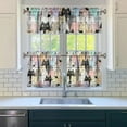 thumbnail image 3 of Kitchen Curtains 24 Inch Short - 3 Panel Set with Cute Cat Paw Pattern, Rod Pocket Window Curtain, 100% Polyester for Pet Lovers Farmhouse, Cafe, Kitchen, Bedroom, Easy Wash, 3 of 6