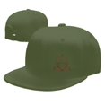 thumbnail image 4 of DouZhe Casquette à Visière Plate Snapback, Design Cœur d'Amour Rouge Fleur de Feu Imprimés Réglables Vert Casquette de Baseball Adulte, 4 of 6