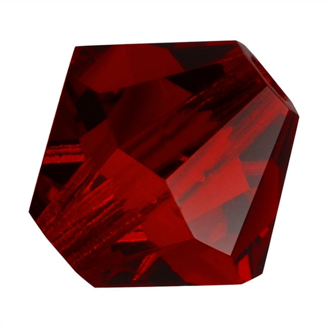 Czech Crystal Glass Beads 8mm Bicone 'Siam' Red (8)