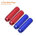 thumbnail image 3 of Uxcell 2 Pairs Bike Pegs Aluminum Alloy Rear Stunt Pegs Anti-Skid Back Seat Stands fit 3/8" Axles for Mountain Bike, Red & Blue, 3 of 6