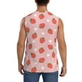 thumbnail image 4 of Pofeuu Strawberry Print Men's Muscle T-Shirt, Sleeveless, Muscle Tank, Classic Muscle Tee Top For Men Casual Sleeveless Muscle T-Shirt Trendy Clothes-XX-Large, 4 of 7