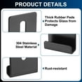thumbnail image 3 of Uxcell 4Pcs Metal Mirror Holder Clips, Large Mirror Hangers with Screws, Black, 3 of 6