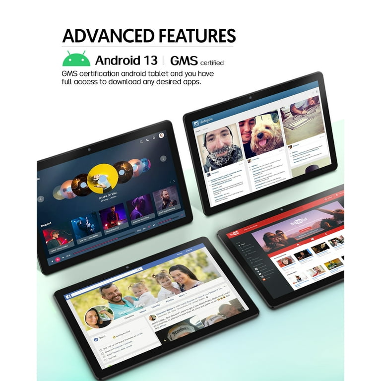 2024 Newest 10 Inch Android 13 Tablet, 64GB ROM, 7GB RAM