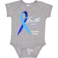 thumbnail image 3 of Inktastic Faith over Fear Hydrocephalus Awareness with Blue Ribbon Boys or Girls Baby Bodysuit, 3 of 5