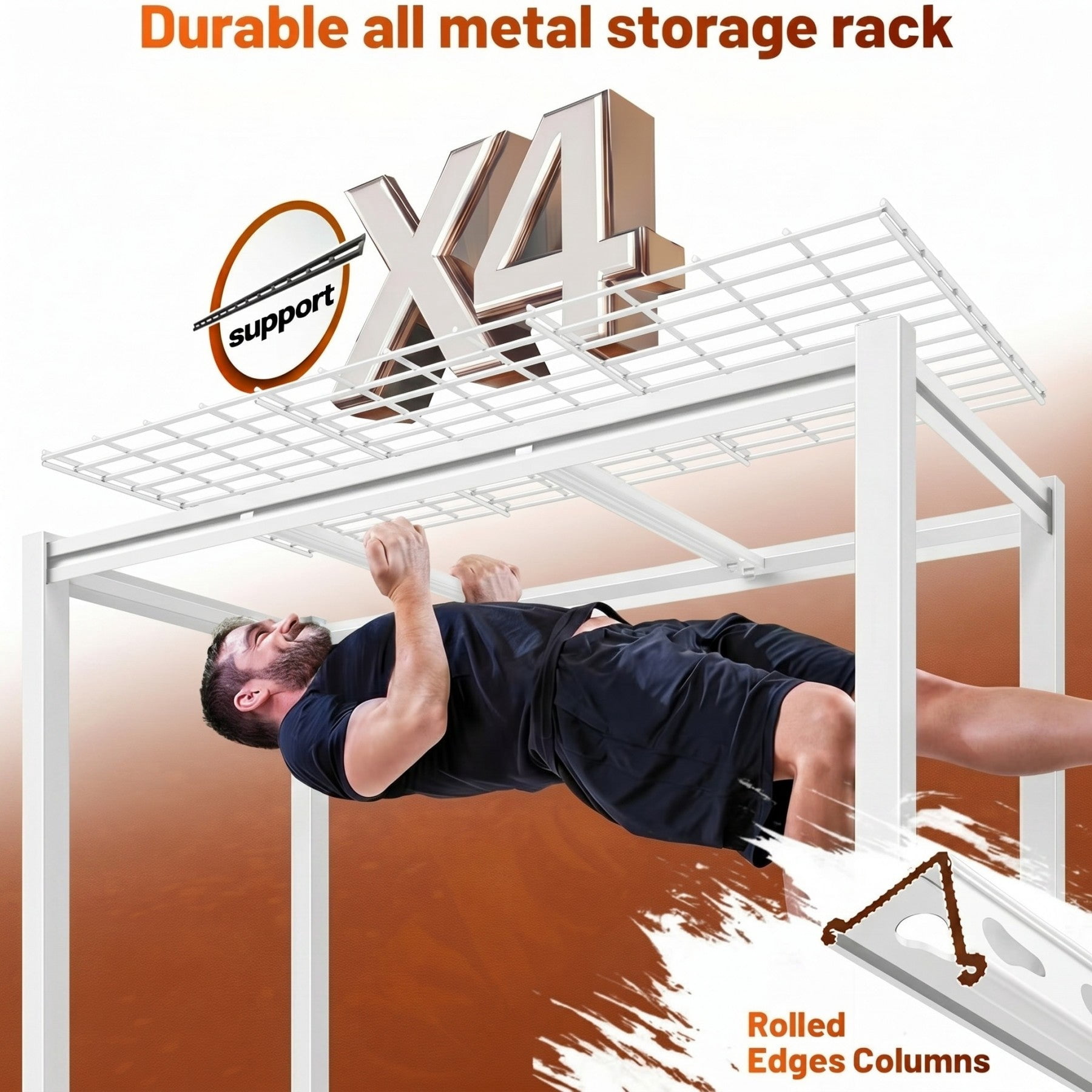 Sailvan 3000LBS Heavy Duty Garage Shelving, 5-Tier Adjustable Metal Storage Shelves, Industrial Steel Utility Rack, 48"W x 24"D x 72"H,Silver