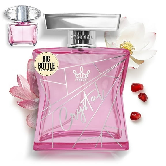 Eternal Crystal - Inspired by Bright Crystal - 3.4 oz (100ml) - Eau de Parfum - Long-lasting - Vegan - Clean Ingredients - Perfume Spray for Women - 2000 sprays per bottle