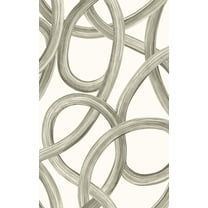 ohpopsi Calix White Twisted Geo Wallpaper, 19.7-in by 33-ft, 54.18 sq. ft.