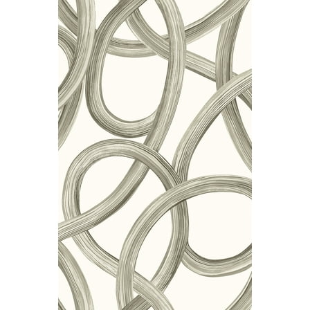 ohpopsi Calix White Twisted Geo Wallpaper, 19.7-in by 33-ft, 54.18 sq. ft.