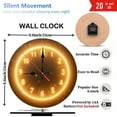 thumbnail image 3 of Glowing Neon Clock Wall Decor Art 10-Inch Silent Wooden Wall Clock, Battery Operated (AA Batteries Not Included), Artistic Home Decor, 3 of 7