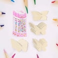 thumbnail image 3 of 28 Uds. Artesanías de mariposas de madera mariposa de madera sin terminar artesanías de pintura de madera de mariposa en para manualidades DIY,, 3 of 6