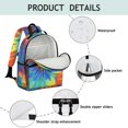 thumbnail image 4 of Colorful Tie Dye Pattern Backpack for School,Cute School Bag,Schoolbag with Adjustable Shoulder Straps & Padded Back,15.25"x11.5"x5.25", 4 of 5