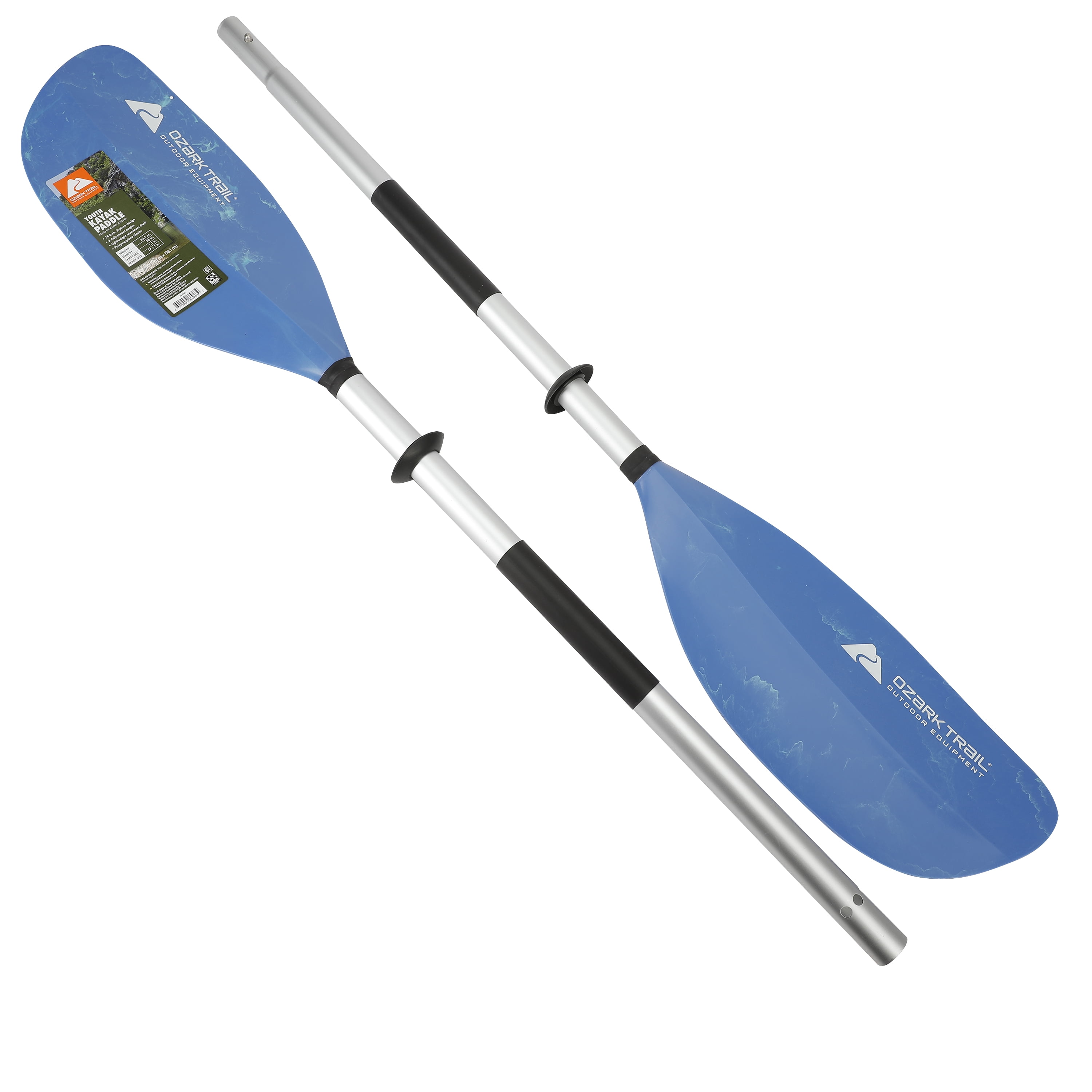 Ozark Trail Youth Aluminum Kayak Paddle, 78 inch, Blue and Teal